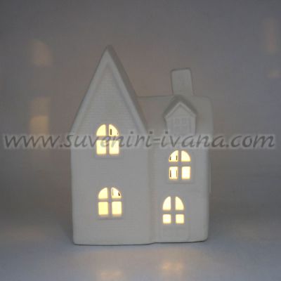 коледна светеща къщичка с LED лампичка
