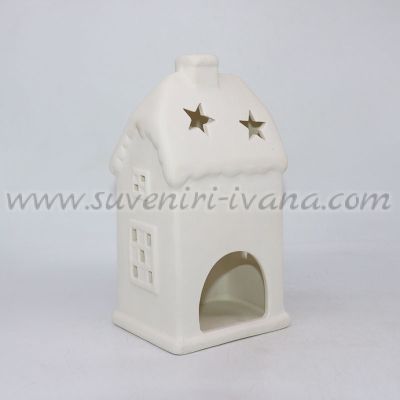 декоративен коледен свещник къщичка