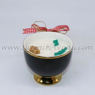 ароматна свещ в чаша - коледен подарък