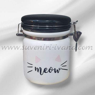 буркан с херметичен капак 'Meow'
