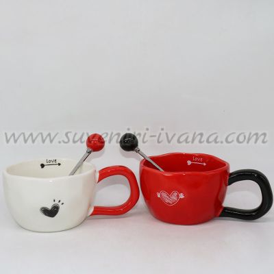 романтичен комплект чаши Love