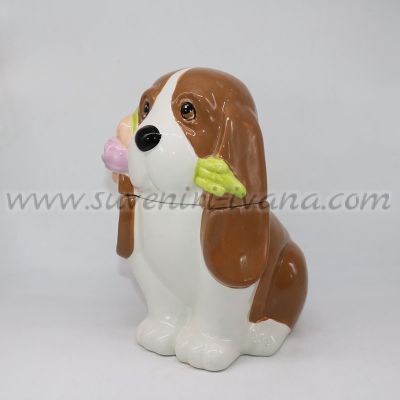 декоративен буркан с формата на куче