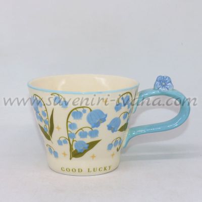 Керамична чаша „Good Lucky“ с момини сълзи