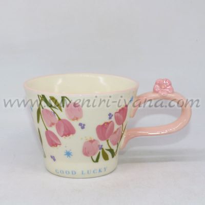 Керамична чаша „Good Lucky“ с лалета