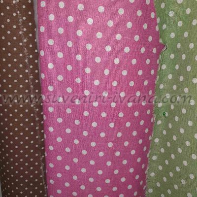 Розов плат с бели точки подходящ за шиене и текстилни аксесоари