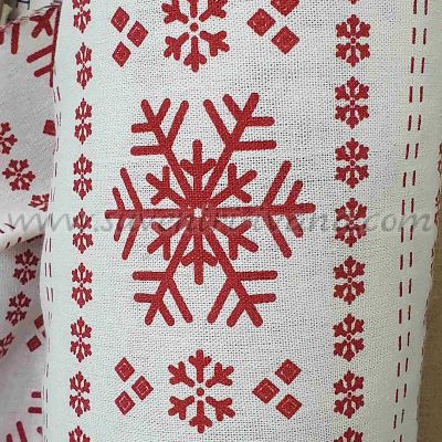 Празничен плат със снежинки за декорация