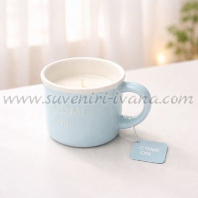 Ароматна свещ океански бриз в керамична чаша