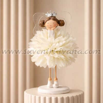 декоративно ангелче с крила и рокля за подарък или украса