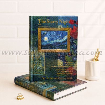 Tефтер „The Starry Night“ – Винсент ван Гог, Oil Painting Collection, твърди корици, 128 листа