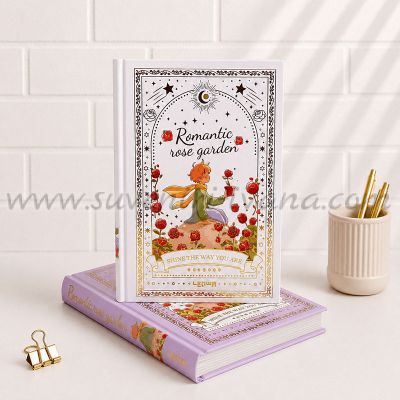 Тефтер Romantic Rose Garden – Малкият принц с роза в саксия, твърди корици, 128 листа