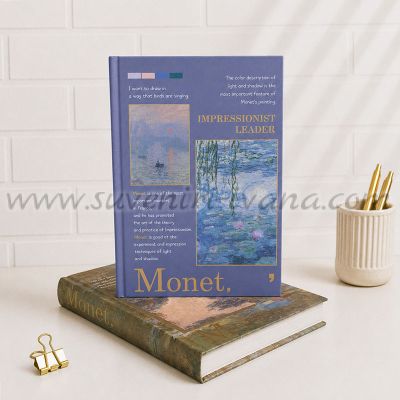Луксозен тефтер Monet – Impressionist Leader Water Lilies, твърди корици, 128 листа