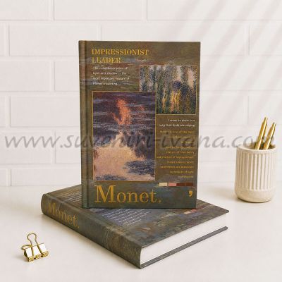 Луксозен тефтер Monet – Impressionist Leader Sunset, твърди корици, 128 листа