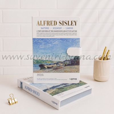 Луксозен тефтер Alfred Sisley „Крайбрежен пейзаж“ с магнитна закопчалка | A5, 128 листа