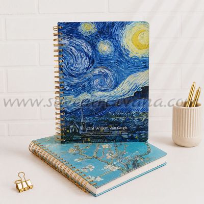 Тефтер Ван Гог – Starry Night, голям формат със спирала