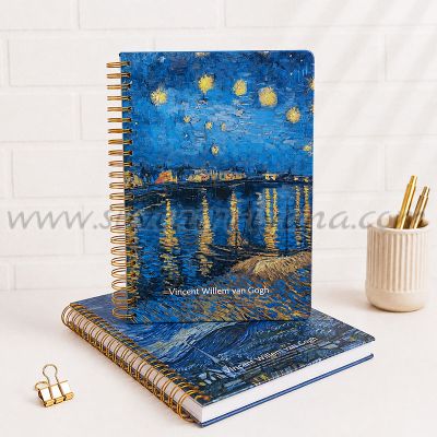 Тефтер Ван Гог – Starry Night Over the Rhone, голям формат със спирала