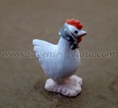 Керамична фигурка кокошка 2,5 см.