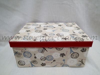 Подаръчна кутия от картон с текстилно покритие 39,5 х 29,5 х 17,5 см