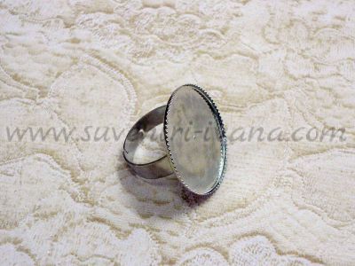 кръгла основа за пръстени цвят сребро