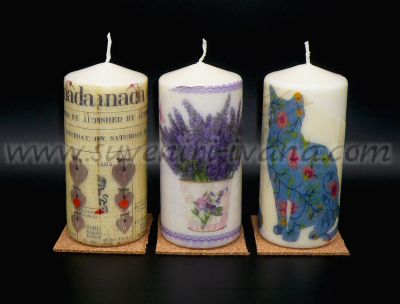 ръчно декорирани свещи