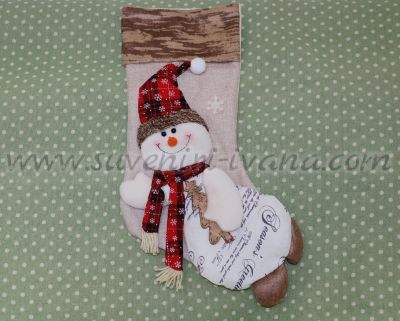 декоративно коледно чорапче за подаръци